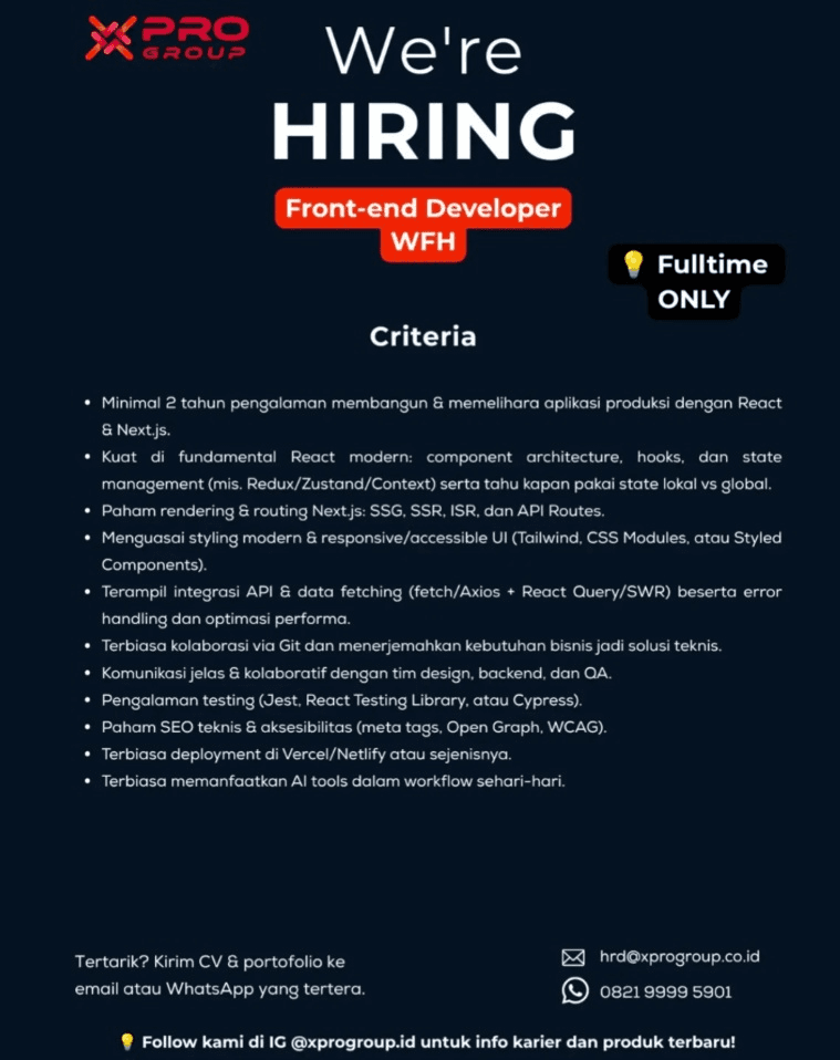 Front-end Developer / Full-stack Developer